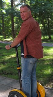 Segway auf offener Straße